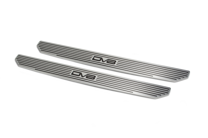 Jeep Wrangler Sill Plates - Rear - DV8 Offroad - DV8 Logo - Black - `18-`20 Jeep Wrangler Sill Plates - Rear - DV8 Offroad - DV8 Logo - Black - `18-`20